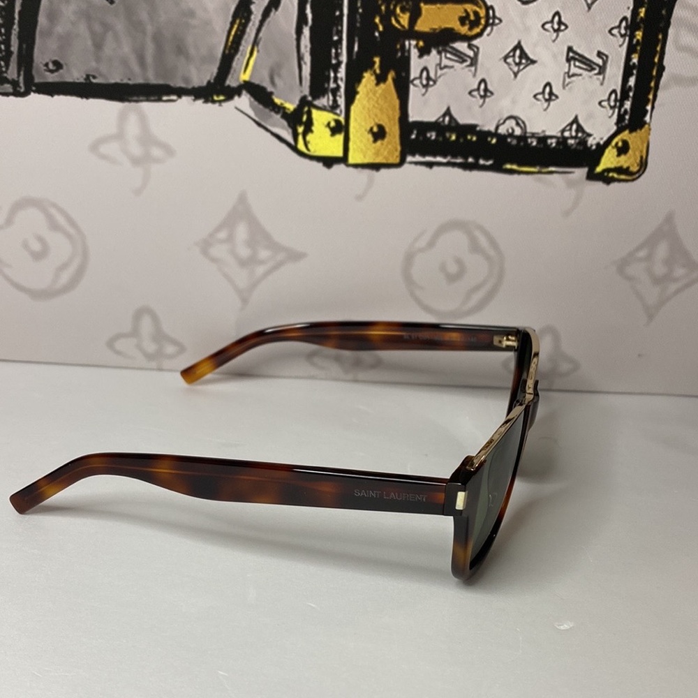 New Saint Laurent SL 51 CUT 002 Unisex Havana Sunglasses - Picture 14 of 16